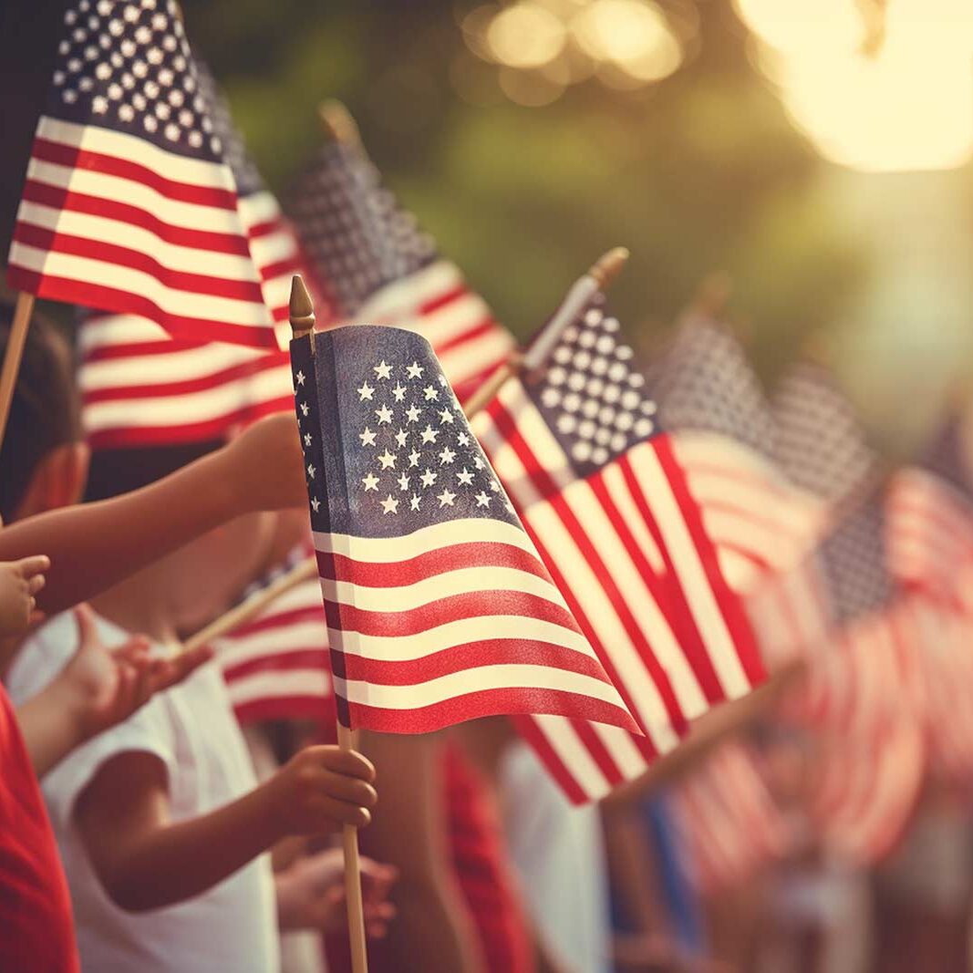 American Air American Flags at Colorado Parade